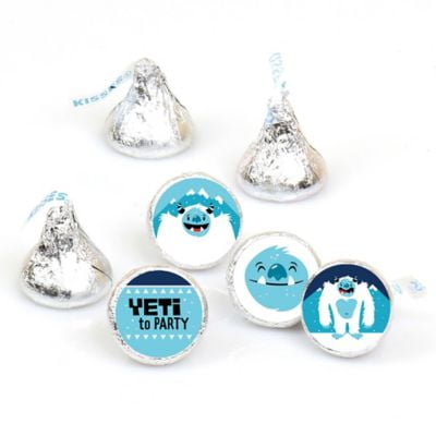 108 TEAL RIBBON Party Favors Stickers Labels for Hershey Kiss